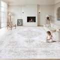 XLUEZ Area Rug 10x14 Living Room Rug, Machine Washable Vintage Distressed by XLUEZ