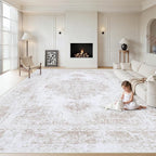 XLUEZ Area Rug 10x14 Living Room Rug, Machine Washable Vintage Distressed by XLUEZ