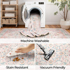 CAPALOCA Machine Washable Rugs Nursery Rug 9x12 Cute Girl Non Slip Low Pile - Image 5