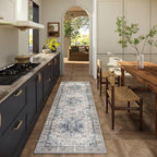 Machine Washable Kitchen Runner Rugs: 2'6"x8' Hallway Runner Rug Non Slip Low - Image 2