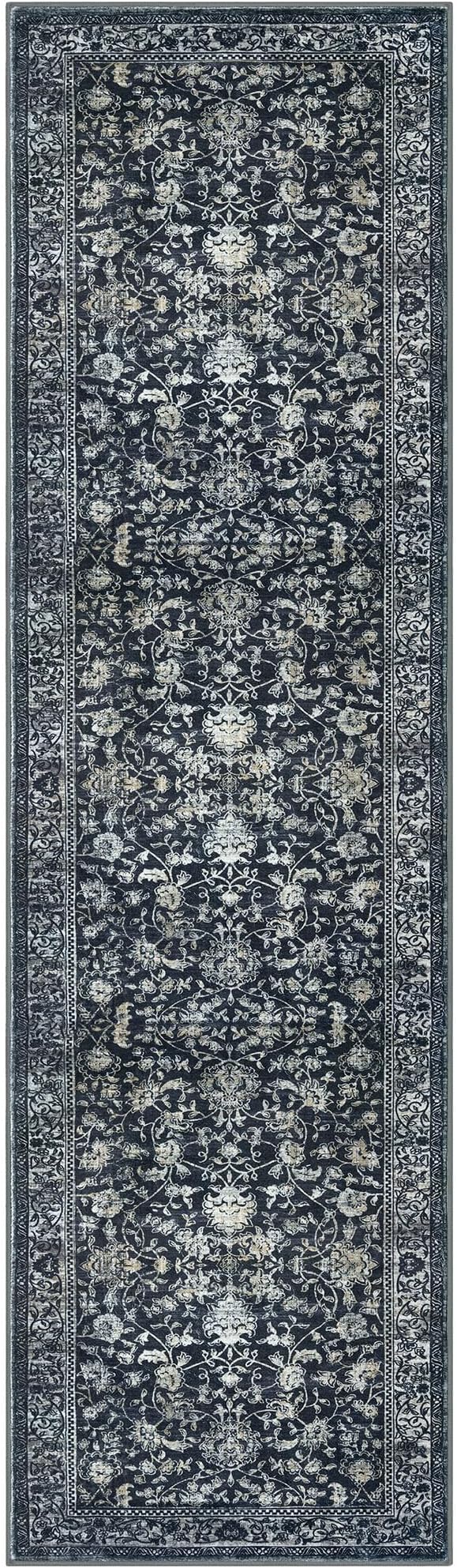 KILOCOCO Hallway Runner 2x7 Rug Runner Printed Vintage Floral Washable Kitchen - Image 9