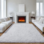 ONASAR White Area Rugs for Bedroom Living Room, Fluffy 4x6 Soft Shag Plush - Image 4