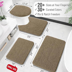 OLANLY Large Bathroom Rugs 45x27, Extra Soft Absorbent Chenille Bath Rugs - Image 2