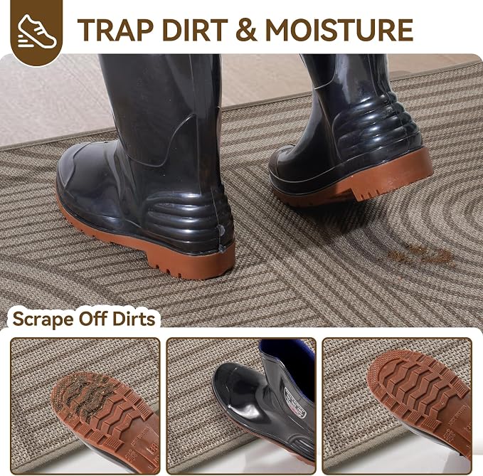 Front Door Mat 24''x71'', Absorbent Washable Non Slip Indoor Runner, Easy Clean - Image 2