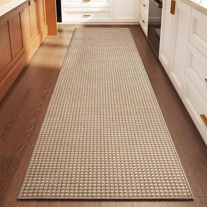 YDKGL 2x6 ft Kitchen Runner Rug Mat Non Slip Boho Woven Hallway Runner Washable by YDKGL