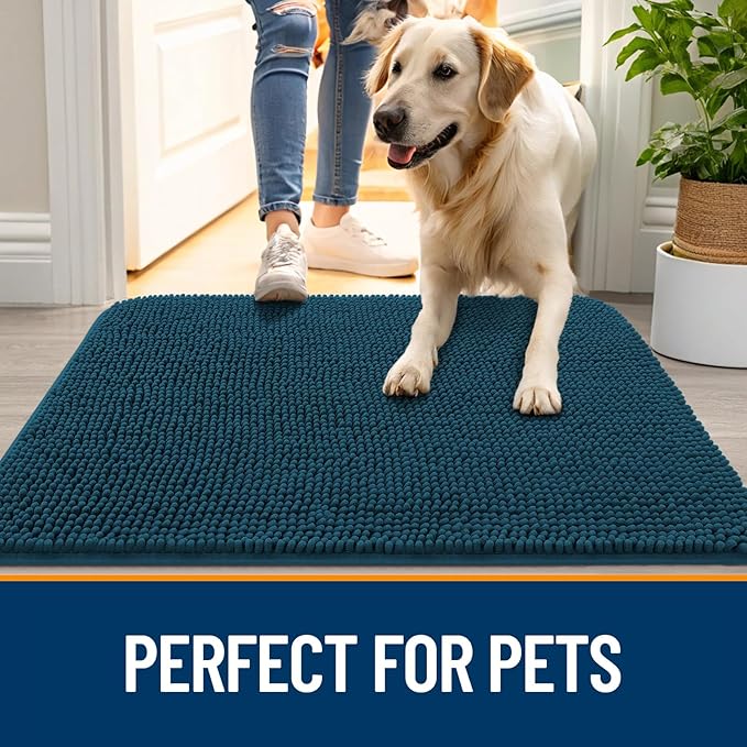 OLANLY Dog Door Mat for Muddy Paws 47x17, Absorbs Moisture and Dirt, Absorbent - Image 6