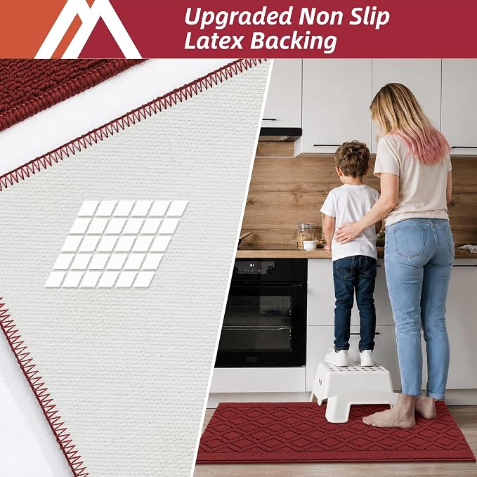 COSY HOMEER-Kitchen-Rugs-Non-Slip-Washable 24"x60" Absorbent Kitchen Runner - Image 4