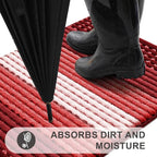 Kitinjoy Indoor Outdoor Door Mat, 30x17 Non-Slip Absorbent Dirt Trapper - Image 2