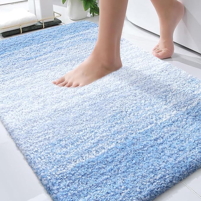 OLANLY Bathroom Rugs Mat 30x20, Extra Soft Absorbent Microfiber Bath Rugs by OLANLY