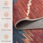 BESTSWEETIE Area Rug 8x8 Rug Machine Washable Non-Slip Low Pile Print Pattern - Image 3