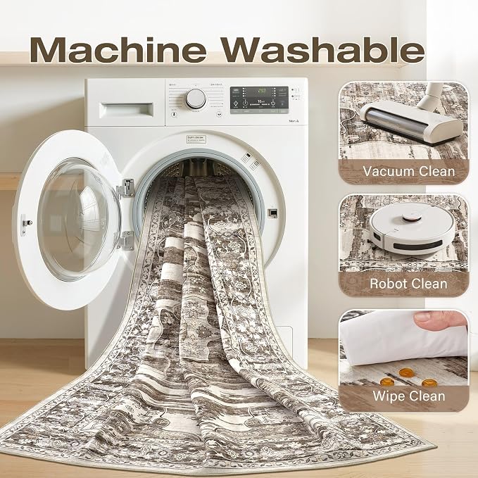 Washable 10x12 Area Rug for Living Room - Image 2