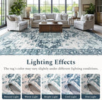 Rugflix 9x12 Area Rug for Living Room, Machine Washable Area Rugs - Image 6