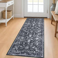 KILOCOCO Washable Runner 2x5 Rug Runner Printed Vintage Floral Kitchen Runners by Kilococo