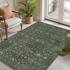 Rugxara 3x5 Rug for Entryway Bedroom, Vintage Retro Boho Throw Rug, Non Slip & - Image 3