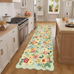 DUKINO Washable Runner Rug, 2x7 Lightweight Soft Floral Hallway Rug Runner - Image 3