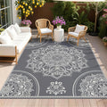Pauwer Waterproof Outdoor Rug 8x10, Reversible Plastic Straw Patio Camping Rug by Pauwer