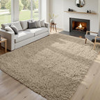 6x9 Area Rugs for Living Room Rug: Soft Fluffy Shag Gray Camel Rugs for Bedroom - Image 2