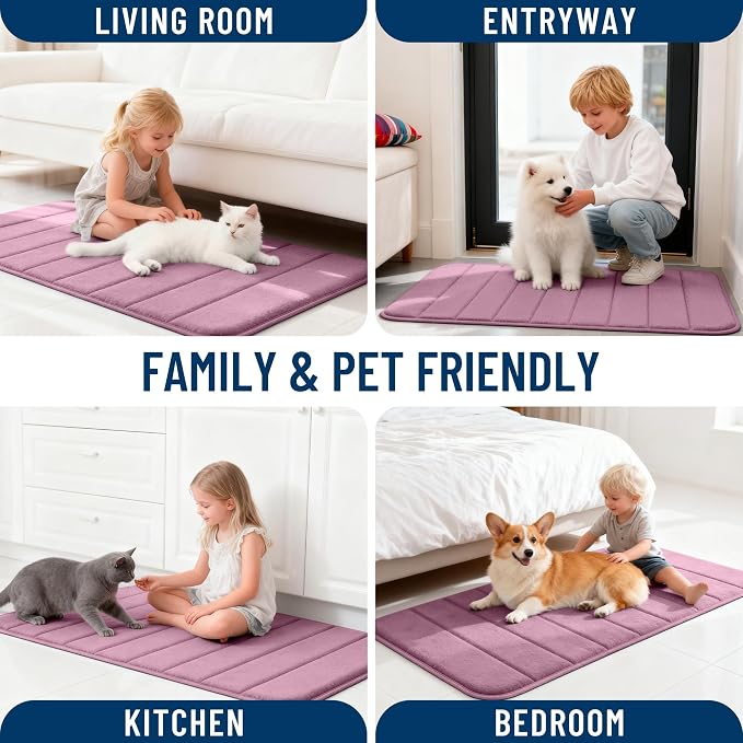 OLANLY Memory Foam Long Bathroom Rugs Runner 47x20, Super Soft Absorbent Bath - Image 9