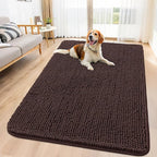 Smiry Dog Door Mat for Muddy Paws 59x32, Absorbent Dirt Trapper, Non-Slip by Smiry