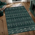 SERISSA 3x5 Area Rugs for Living Room, Washable Non-Slip Dark Green Small Boho by SERISSAHomeDecorCollection