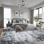 9x12 Area Rug Living Room Rug: Washable Modern Abstract Soft Thin Rug Indoor - Image 4