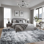 10x12 Area Rug Living Room Rug: Washable Modern Abstract Soft Thin Rug Indoor - Image 3