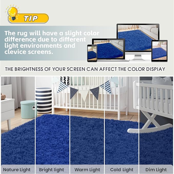 8x10 Area Rug for Living Room, Ultra Soft Fluffy Shag Rugs for Bedroom - Image 7