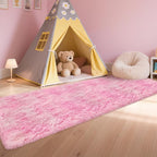 2x8 Pink Fuzzy Rug Runner for Bedroom Girls - Image 4
