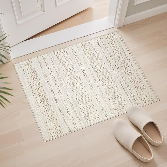 cotiled Washable 2x3 Entryway Rug: Washable Boho Rugs - Image 4