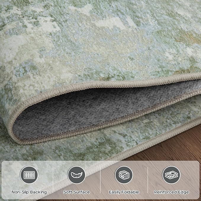 10x14 Area Rugs Large Living Room Rug Washable: Modern Abstract Rug Indoor - Image 4