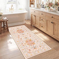 RELEANY Area Rugs Runner 2'6"x5' Washable Non-Slip, Floral Vintage Distress by RELEANY