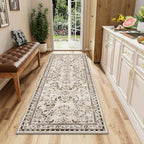 Yamaziot Washable Runner Rug 2x5 – Non Slip Boho Floral Hallway Runner Rug by Yamaziot