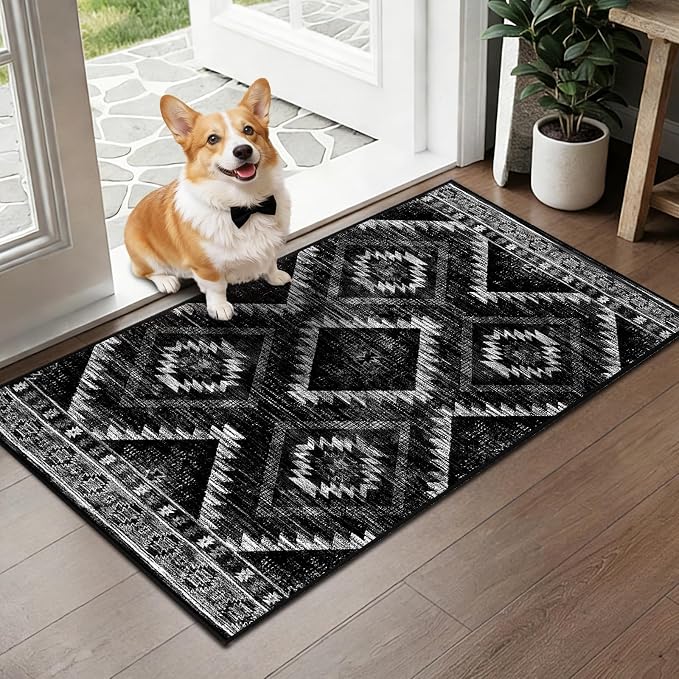 BESTSWEETIE Area Rug 2x4 Rug Machine Washable Non-Slip Low Pile Print Pattern by BESTSWEETIE
