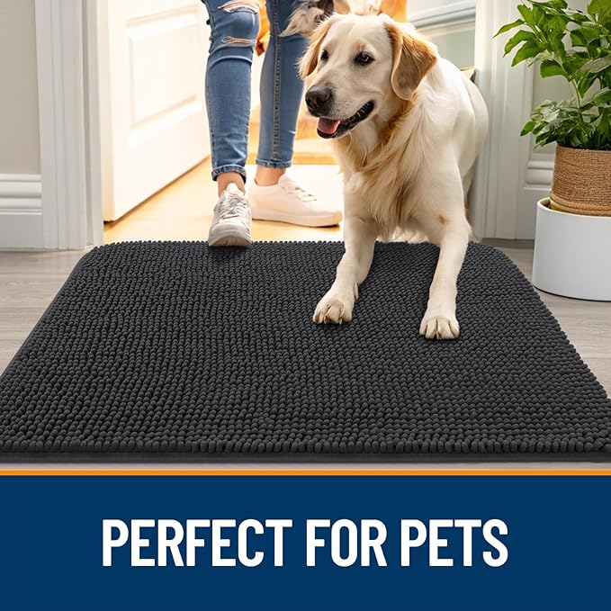 OLANLY Dog Door Mat for Muddy Paws 47x24, Absorbs Moisture and Dirt, Absorbent - Image 6