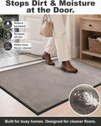 Mibao Super Absorbent Front Door Mat, Non-Slip Washable Indoor Doormats - Image 2