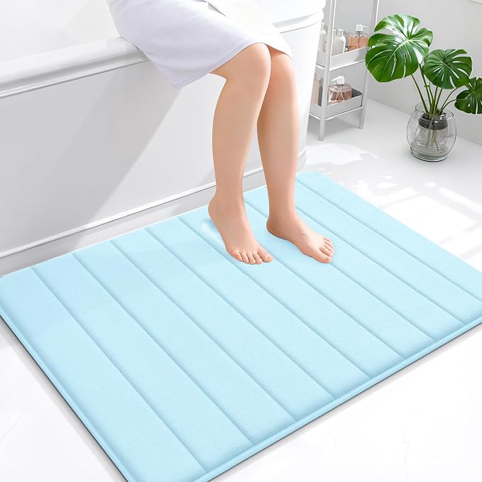 OLANLY Memory Foam Bath Mat 40x32, Super Soft Absorbent Bathroom Rugs, Quick Dry by OLANLY