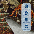 GarveeHome 6x9 Area Rug Jungle Brown Washable Rugs - Image 4