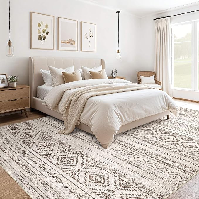 cotiled 6x9 Area Rugs Living Room Rug: Washable Boho Rugs - Image 2