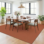 KOZYFLY Orange 6x9 Dining Room Rugs, Washable Area Rug - Image 2