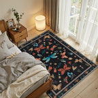 Rugxara 3x5 Rug for Entryway Bedroom, Floral Vintage Retro Boho Throw Rug - Image 2