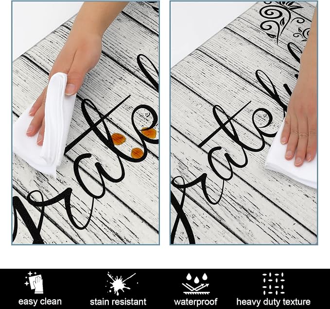 HEBE Anti Fatigue Kitchen Mat Set of 2 Non Slip Cushioned Kitchen Mats - Image 5