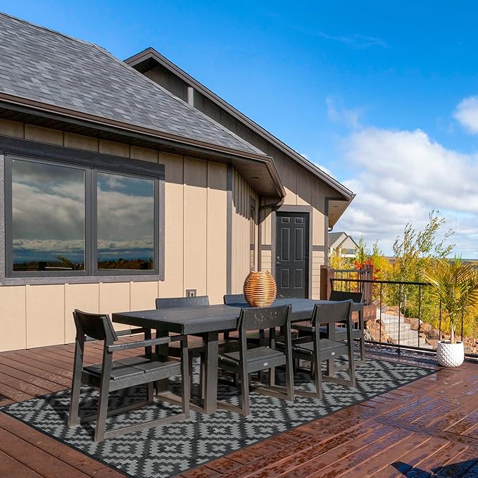 Outdoor Patio Plastic Straw Rug - Image 5