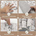 Sofort Boho Kitchen Rugs Set of 3, Non Slip Washable Kitchen Mats - Image 3