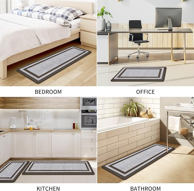Mattitude Kitchen Mats Set of 2 Cushioned Anti-Fatigue Non-Skid Rug Sets - Image 7