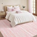 Nakagishi Pink Rugs for Bedroom Girls: 6x9 Washable Boho Large Neutral Cute - Image 5