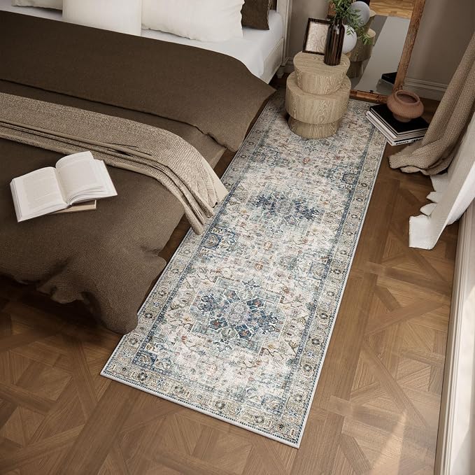 Machine Washable Kitchen Runner Rugs: 2'x6' Hallway Runner Rug Non Slip Low - Image 2