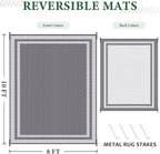 HappyTrends Outdoor Rug Reversible Portable Plastic Straw Camping Rugs - Image 2