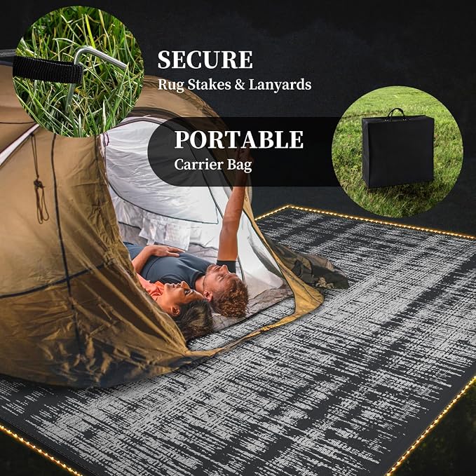MontVoo Outdoor Rug Waterproof 8x10 ft - Image 5