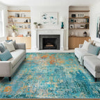 RELEANY Washable Area Rugs 5'x7' Non-Slip Modern Abstract Soft - Image 2