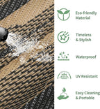 GENIMO Outdoor Rug for Patio Clearance, Reversible Plastic Straw Rugs for RV - Image 5